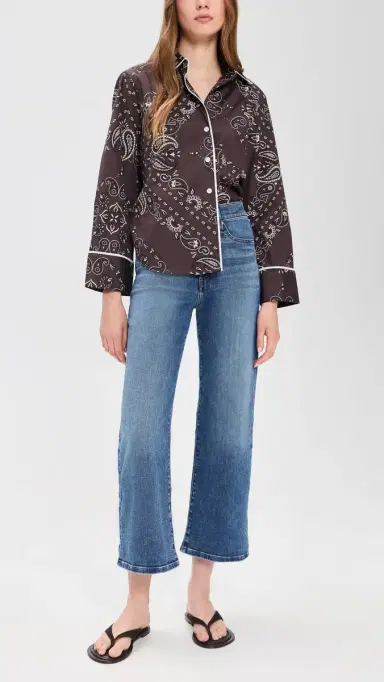 Madewell The Wide-Leg Crop Super Stretch Denim Jean in Oneida Wash Oneida Wash | Thumbnail 5 Madewell The Wide-Leg Crop Super Stretch Denim Jean in Oneida Wash Oneida Wash | Thumbnail 5