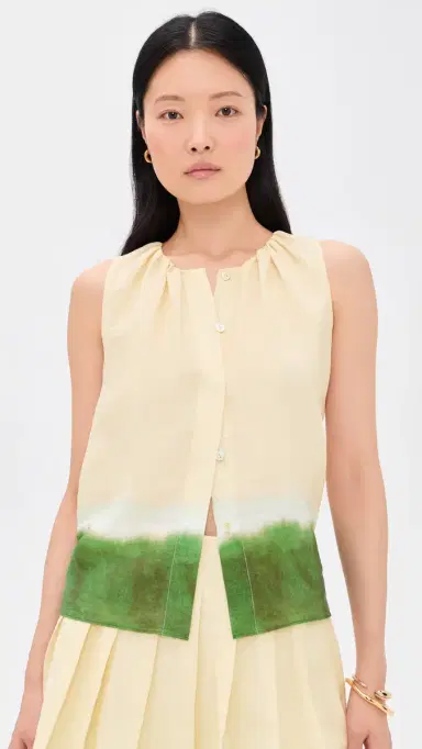 Vince Dip-Dye Top Porcelain/Herba L | Thumbnail 2