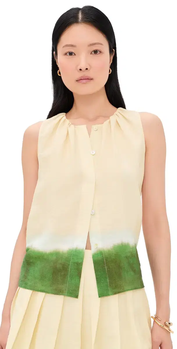 Vince Dip-Dye Top Porcelain/Herba