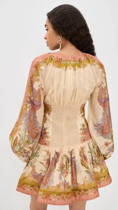 Zimmermann Indra Mini Dress Chartreuse Scarf Floral 1 | Thumbnail 3