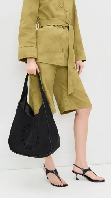 Stella McCartney Large Mesh Logo Hobo Bag | Thumbnail 3 Stella McCartney Large Mesh Logo Hobo Bag | Thumbnail 3