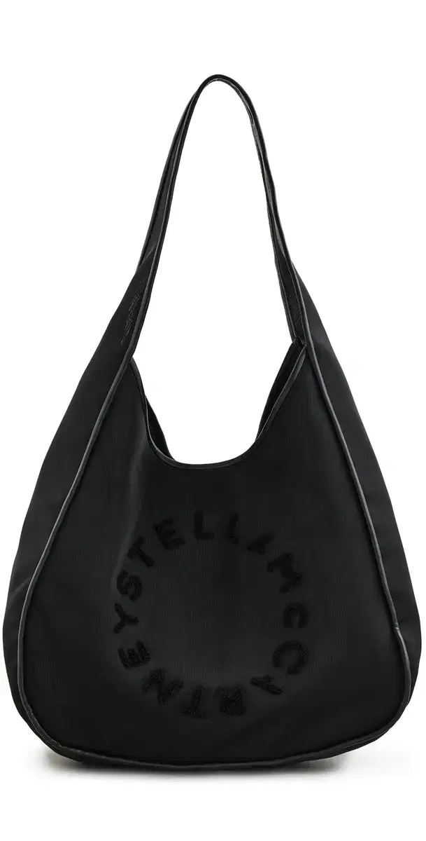 Stella McCartney Large Mesh Logo Hobo Bag Black One Size