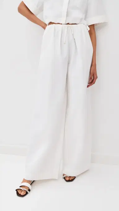 Simkhai Rhea Cotton Wide Leg Pants White | Thumbnail 3