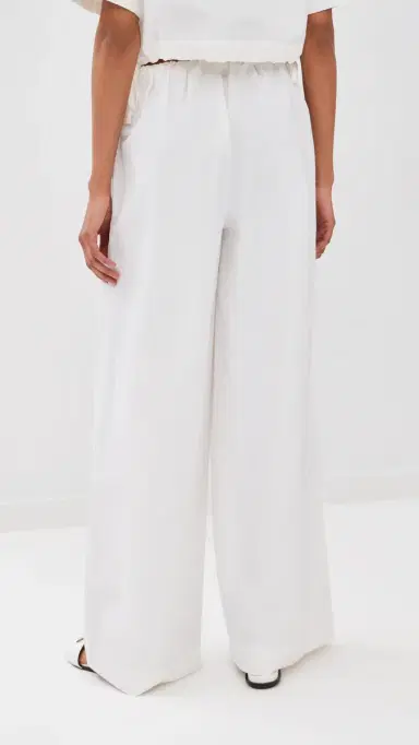 Simkhai Rhea Cotton Wide Leg Pants White | Thumbnail 4
