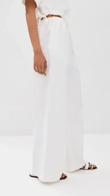 Simkhai Rhea Cotton Wide Leg Pants White | Thumbnail 5