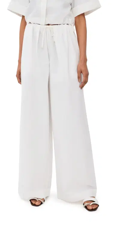 Simkhai Rhea Cotton Wide Leg Pants White | Thumbnail 1