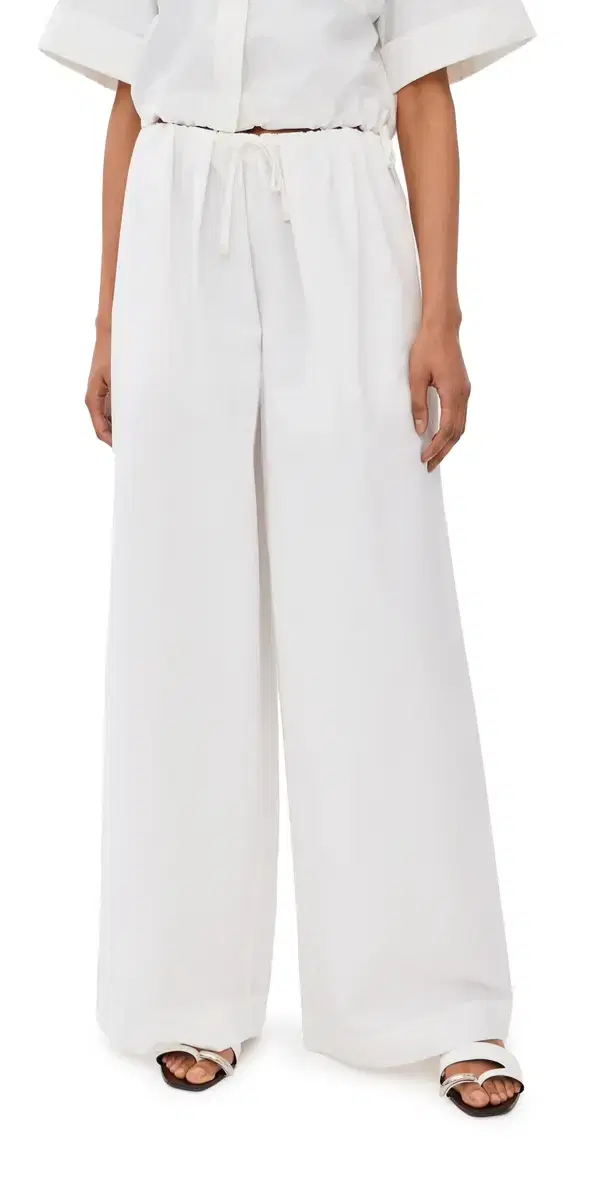 SIMKHAI Rhea Cotton Wide eg Pants White