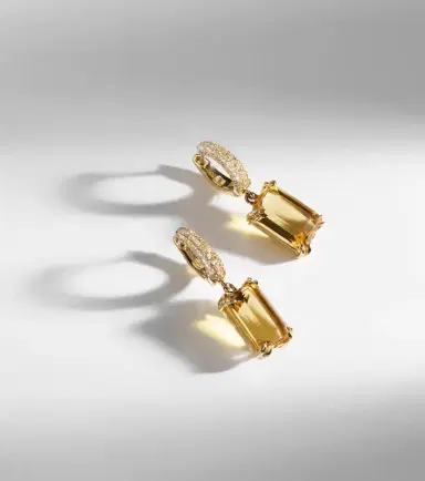 Octavia Elizabeth Yana Micro 18kt gold earrings with beryls and diamonds | Thumbnail 5 Octavia Elizabeth Yana Micro 18kt gold earrings with beryls and diamonds | Thumbnail 5