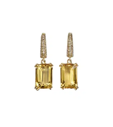 Octavia Elizabeth Yana Micro 18kt gold earrings with beryls and diamonds | Thumbnail 1 Octavia Elizabeth Yana Micro 18kt gold earrings with beryls and diamonds | Thumbnail 1