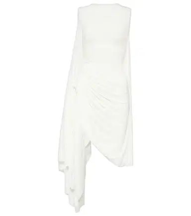 Alaïa Alaïa Asymmetric draped jersey minidress | Thumbnail 1