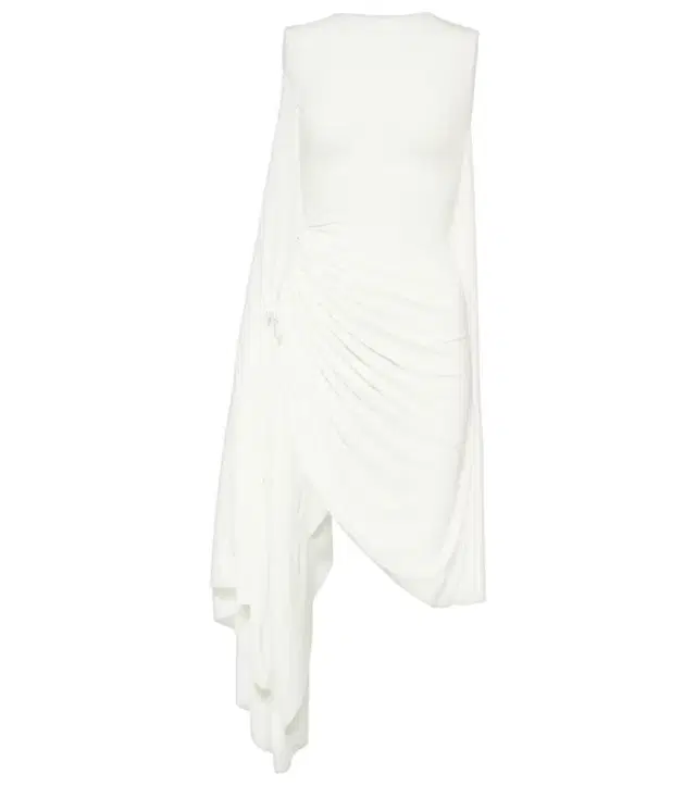 Alaïa Asymmetric draped jersey minidress