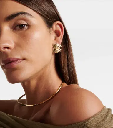 Anita Ko Fan Large 18kt gold earrings | Thumbnail 3