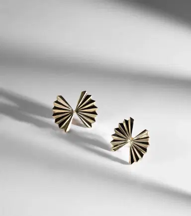 Anita Ko Fan Large 18kt gold earrings | Thumbnail 5