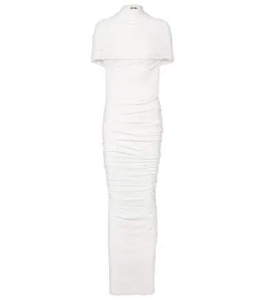 Jean Paul Gaultier Fringed ruched jersey maxi dress | Thumbnail 1