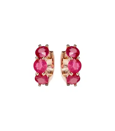 Ileana Makri 18kt rose gold hoop earrings with rubies | Thumbnail 1