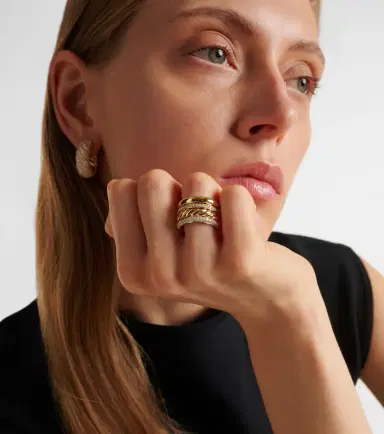 David Yurman DY Mercer 18kt gold ring with diamonds | Thumbnail 4 David Yurman DY Mercer 18kt gold ring with diamonds | Thumbnail 4