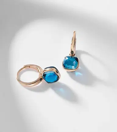 Pomellato Nudo Mini 18kt rose gold earrings with topazes | Thumbnail 3