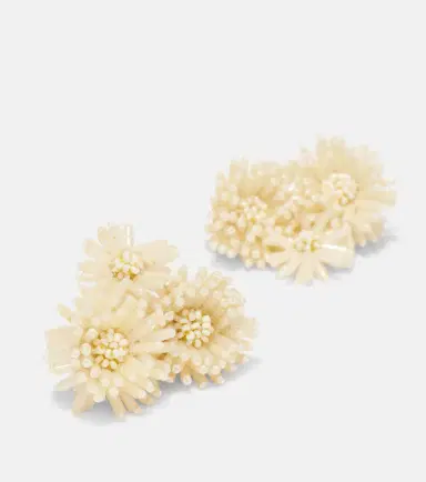 Oscar de la Renta Pompom beaded clip-on earrings | Thumbnail 3