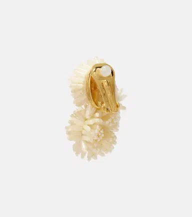 Oscar de la Renta Pompom beaded clip-on earrings | Thumbnail 4