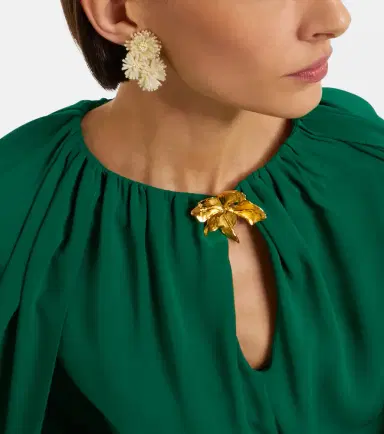 Oscar de la Renta Pompom beaded clip-on earrings | Thumbnail 6