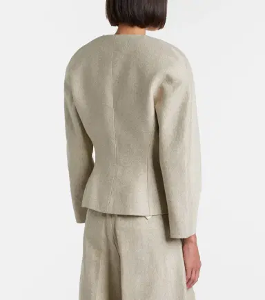 Jacquemus Ovalo cotton and linen jacket | Thumbnail 4