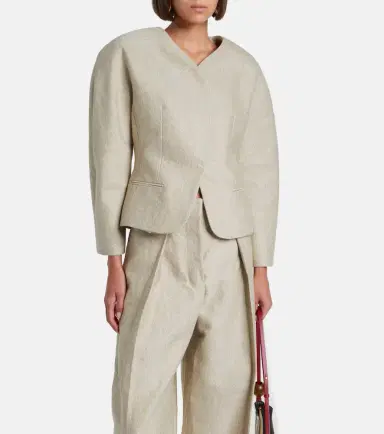 Jacquemus Ovalo cotton and linen jacket | Thumbnail 5