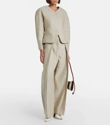 Jacquemus Ovalo cotton and linen jacket | Thumbnail 6