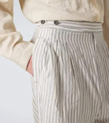 Zegna Striped silk straight pants | Thumbnail 2 Zegna Striped silk straight pants | Thumbnail 2