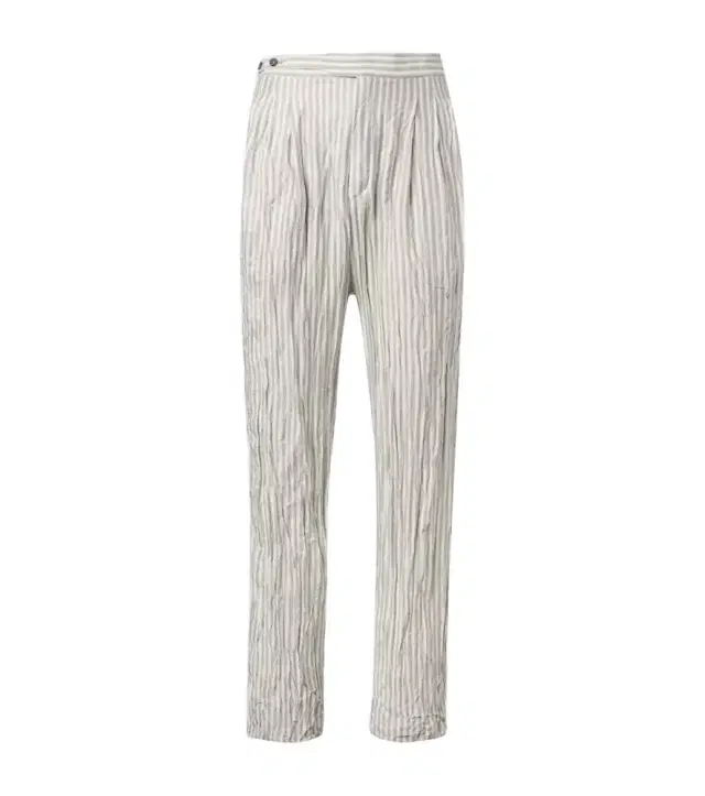 Zegna Striped silk straight pants