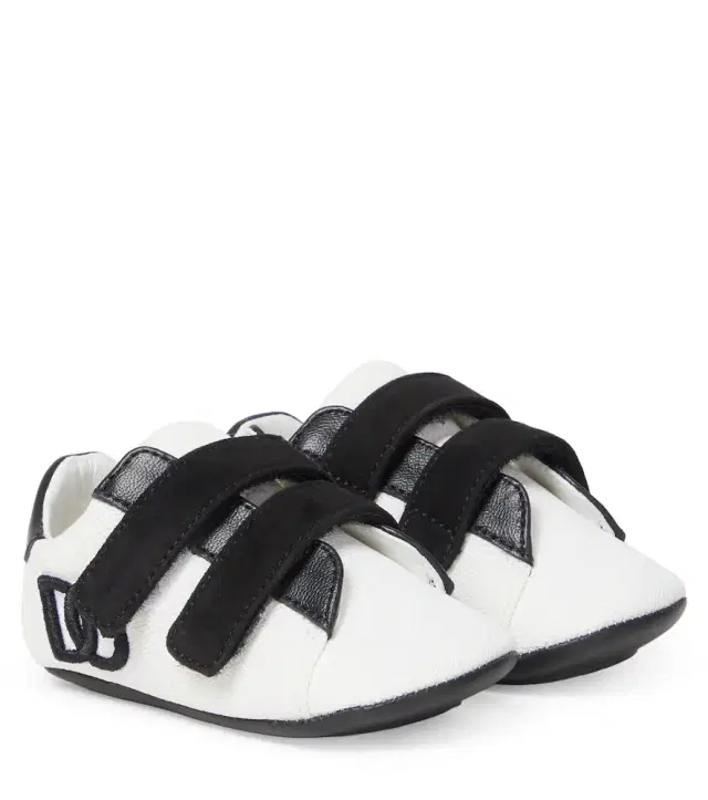 Baby DG leather-trimmed sneakers