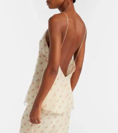 Khaite Timy floral silk organza camisole | Thumbnail 2