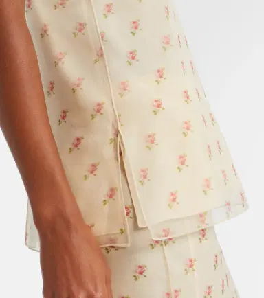 Khaite Timy floral silk organza camisole | Thumbnail 3