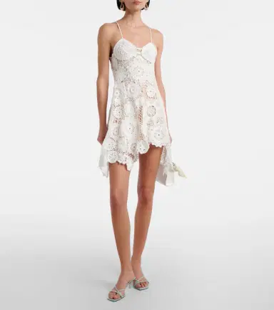 Self-Portrait Crochet minidress | Thumbnail 4