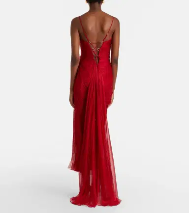 Maria Lucia Hohan Rio draped silk muslin gown | Thumbnail 6