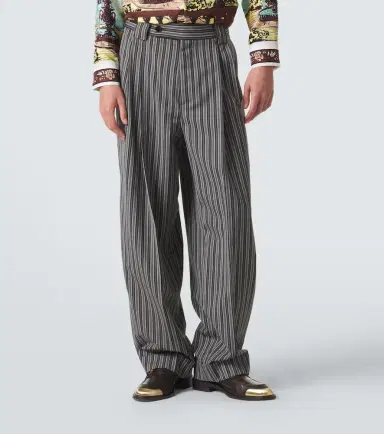 Versace Striped virgin wool straight pants | Thumbnail 3 Versace Striped virgin wool straight pants | Thumbnail 3