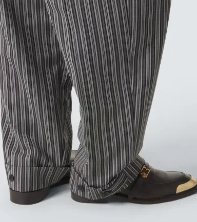 Versace Striped virgin wool straight pants | Thumbnail 4 Versace Striped virgin wool straight pants | Thumbnail 4