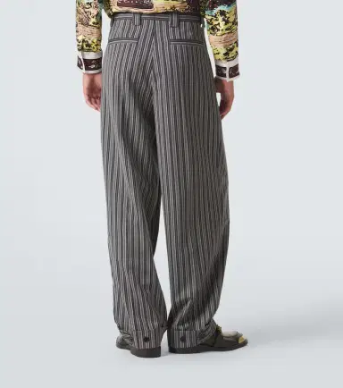Versace Striped virgin wool straight pants | Thumbnail 5 Versace Striped virgin wool straight pants | Thumbnail 5