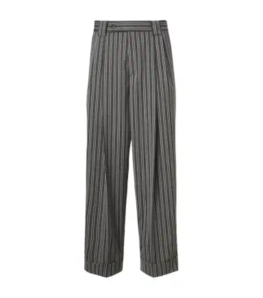 Versace Striped virgin wool straight pants | Thumbnail 1 Versace Striped virgin wool straight pants | Thumbnail 1