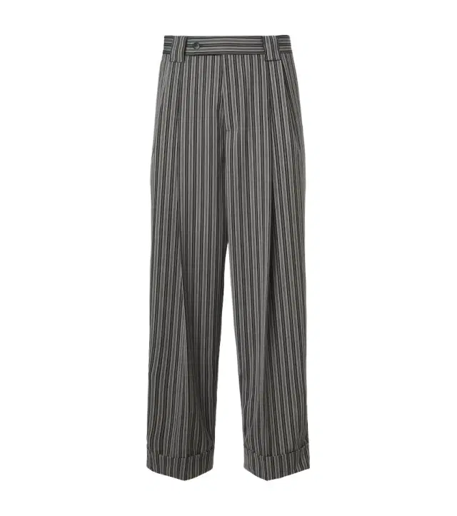 Striped virgin wool straight pants
