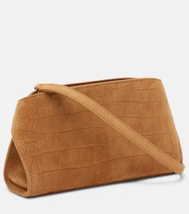 Ferragamo Hug Mini croc-effect suede clutch | Thumbnail 2