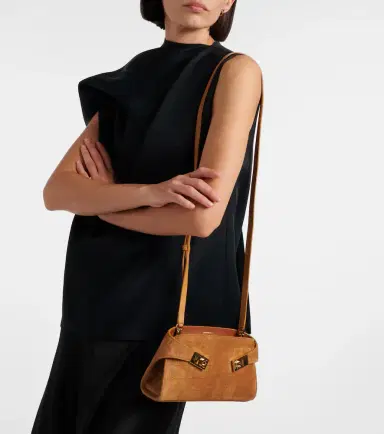 Ferragamo Hug Mini croc-effect suede clutch | Thumbnail 5
