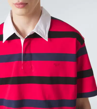 Prada Oversized striped cotton piqué polo shirt | Thumbnail 2 Prada Oversized striped cotton piqué polo shirt | Thumbnail 2