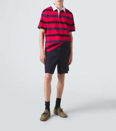 Prada Oversized striped cotton piqué polo shirt | Thumbnail 6 Prada Oversized striped cotton piqué polo shirt | Thumbnail 6