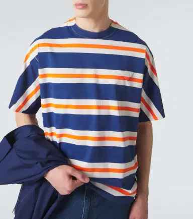 Prada Striped cotton jersey T-shirt | Thumbnail 4 Prada Striped cotton jersey T-shirt | Thumbnail 4