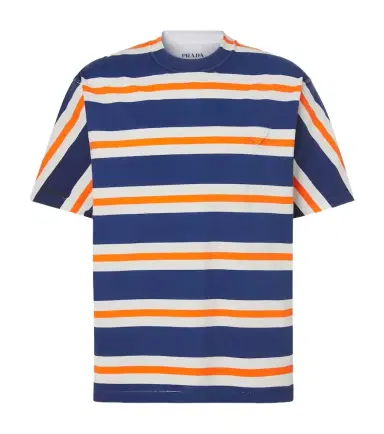 Prada Striped cotton jersey T-shirt | Thumbnail 1 Prada Striped cotton jersey T-shirt | Thumbnail 1