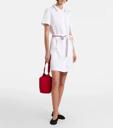 Thom Browne Belted cotton poplin shirt dress | Thumbnail 3 Thom Browne Belted cotton poplin shirt dress | Thumbnail 3