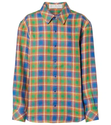 God's True Cashmere Brilliant linen shirt with lapis lazuli | Thumbnail 1