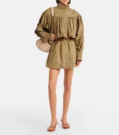 Chloe Chloé Cotton poplin trench coat | Thumbnail 4 Chloe Chloé Cotton poplin trench coat | Thumbnail 4