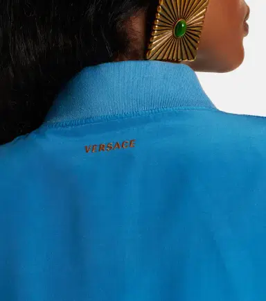 Versace Oversized silk poplin blouson jacket | Thumbnail 5 Versace Oversized silk poplin blouson jacket | Thumbnail 5