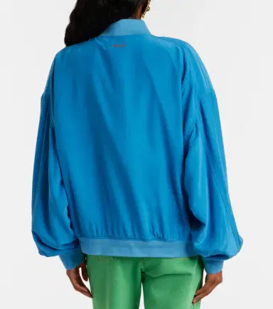 Versace Oversized silk poplin blouson jacket | Thumbnail 7 Versace Oversized silk poplin blouson jacket | Thumbnail 7
